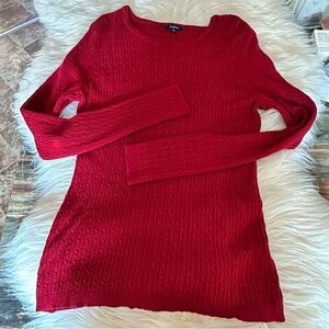 dark Red Women's Crew Neck Sweater